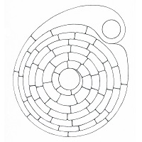 mandala en forme de spirale